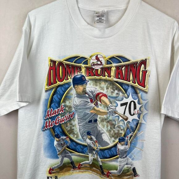 Vintage Mark McGwire Home Run King 1998 Greatest Hits Shirt Size XL - Picture 3 of 7